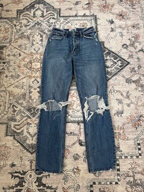 Abercrombie & Fitch Distressed Dad High Rise Jeans